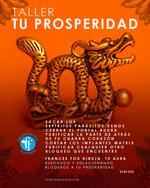 TALLER TU PROSPERIDAD 27 de agosto 2025 4:00 PM hora New York $10
